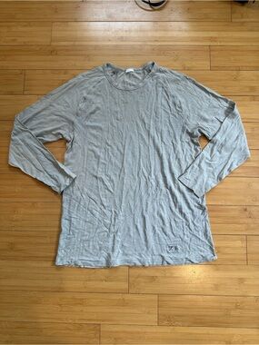 Gymshark Light Gray Long Sleeve Crew Neck Shirt